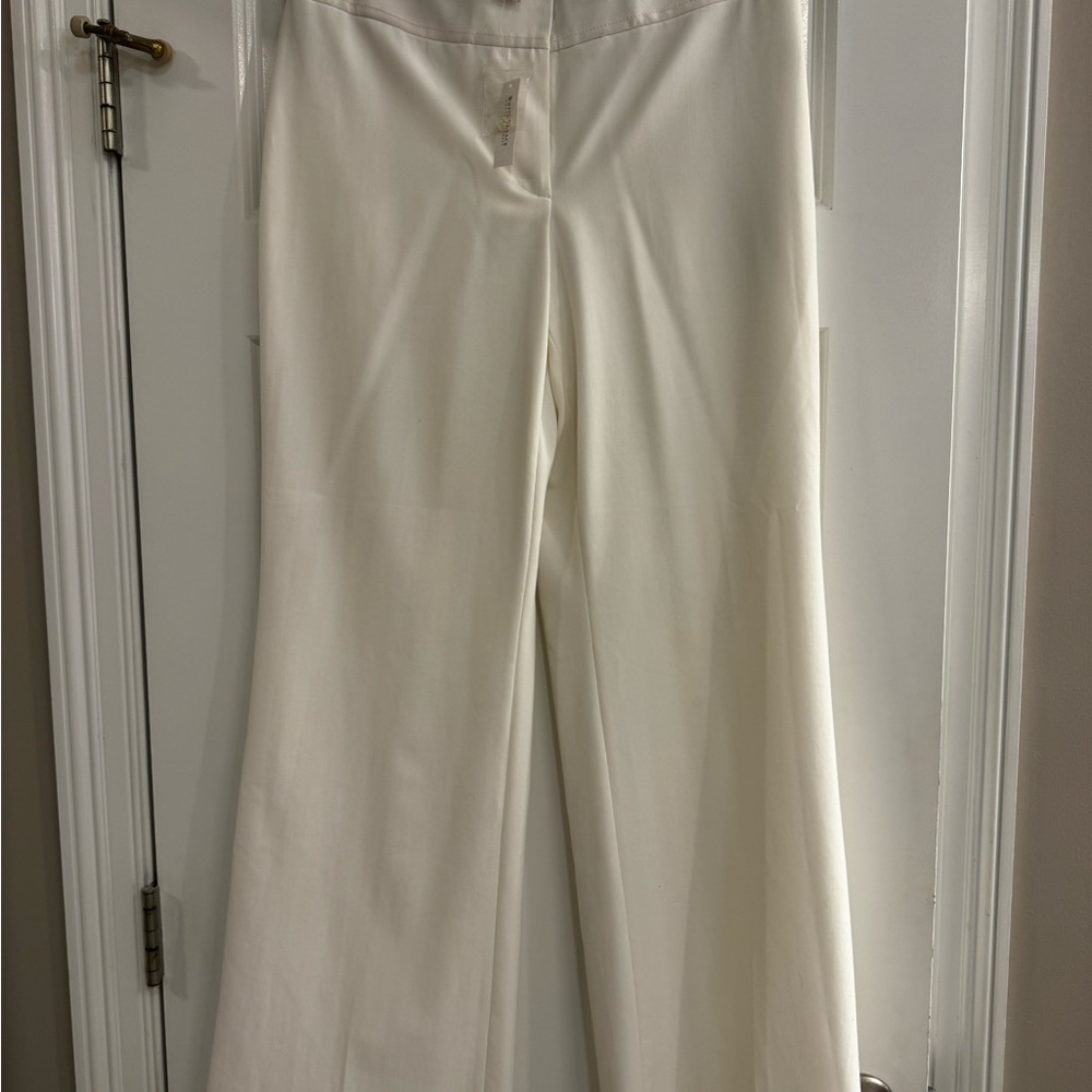 Chic Cream Wide Leg Women's Pants